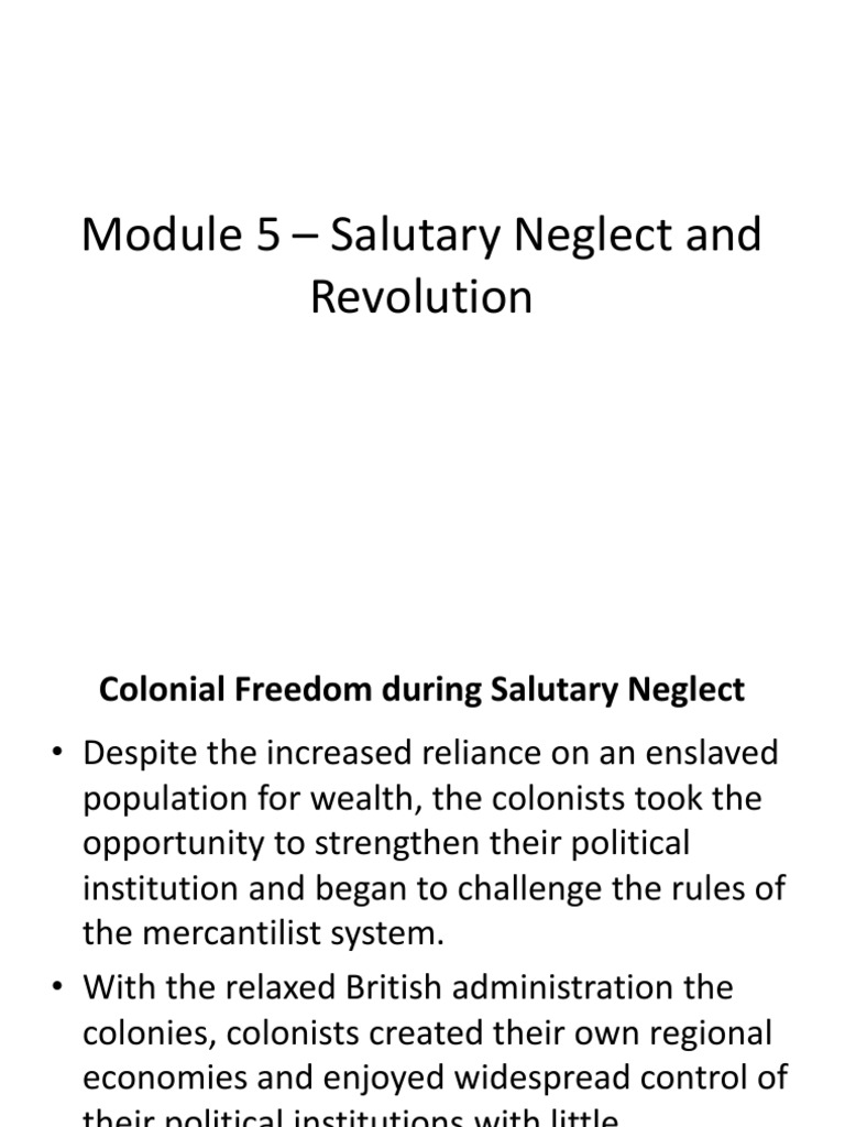 Power Point Salutary Neglect and Revolution PDF American
