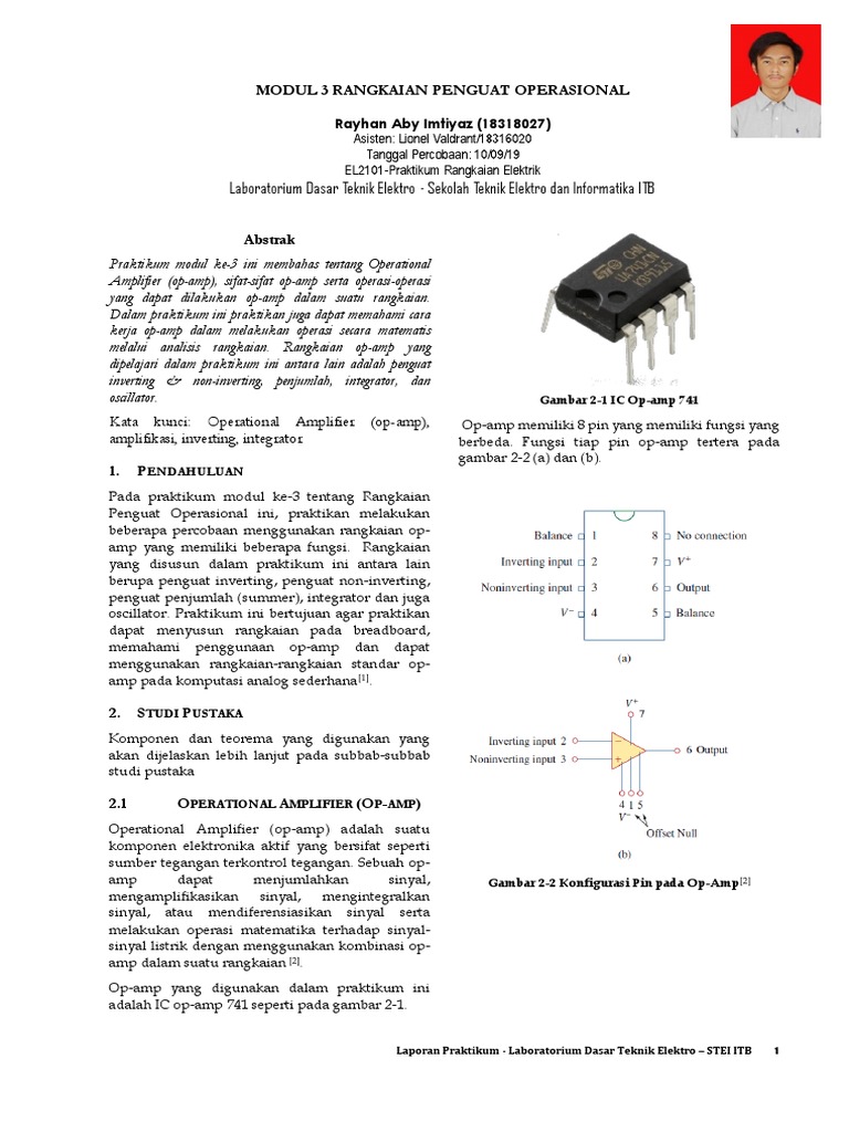 Laporan Praktikum Rangkaian Elektrik Modul 3 Penguat Operasional