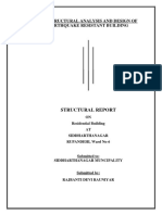 Structural Analysis and Design of Earthquake Resistant Building