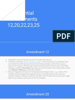 Presidential Elections Amendments