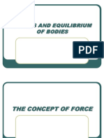 Forces and Equilibrium of Bodies