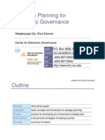 Strategic Planning For Electronic Governance