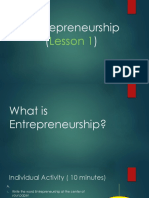 Entrepreneurship Lesson 1