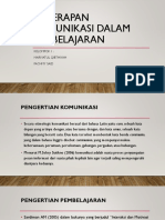 Penerapan Komunikasi Dalam Pembelajaran