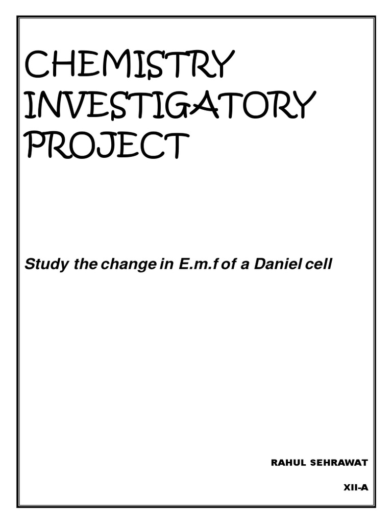 EMF Changes in Daniell Cell Study | PDF | Electromagnetism | Electricity