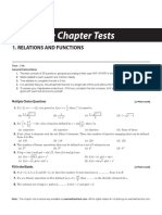 Online Chapter Tests: 1. Relations and Functions