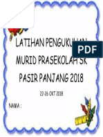 Latihan Pengukuhan Murid Prasekolah Sk Pasir Panjang 2018