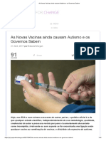 As Novas Vacinas Ainda Causam Autismo e Os Governos Sabem