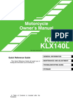 Kawasaki KLX140 Owners Manual Eng