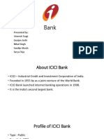 Icici Bank: Presented By: Vineesh Tyagi Gunjan Joshi Nihal Singh Sandip Ghosh Surya Teja