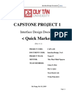 Capstone Project 1: Interface Design Document