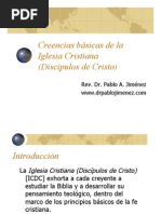 Creencias basicas de la Iglesia Cristiana (Discipulos de Cristo)