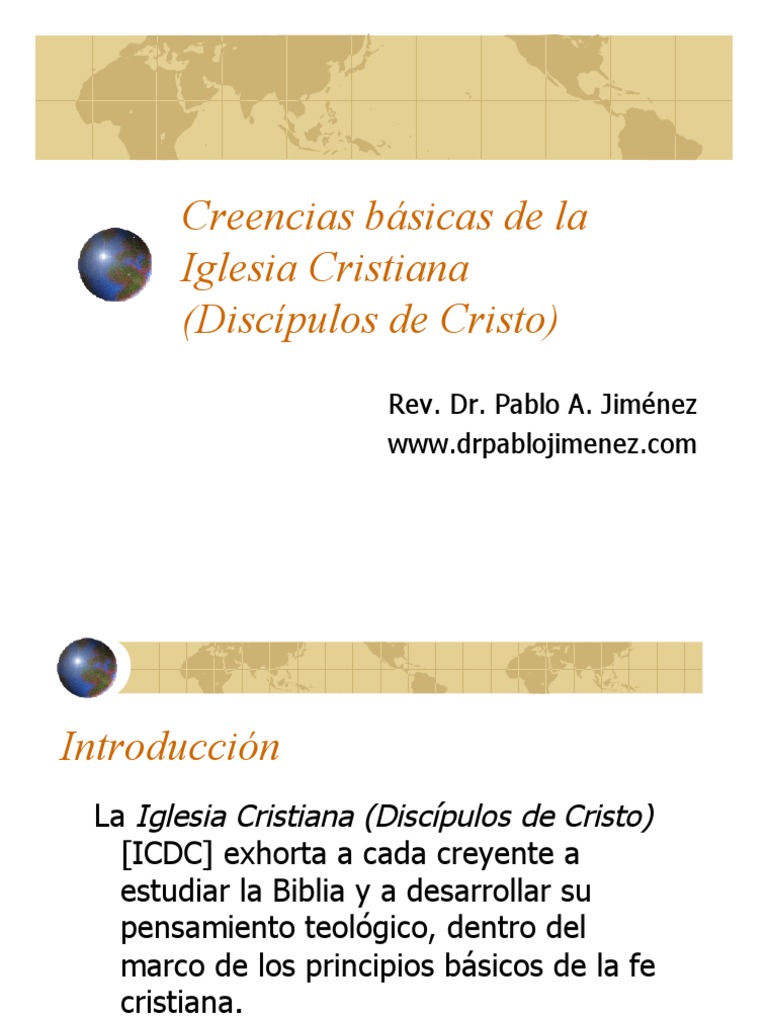 Creencias Basicas de La Iglesia Cristiana (Discipulos de Cristo) | PDF ...