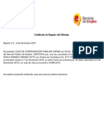 Certificado de Registro Del Oferente