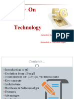 Seminar On 5G Technology: Submitted By: Paras