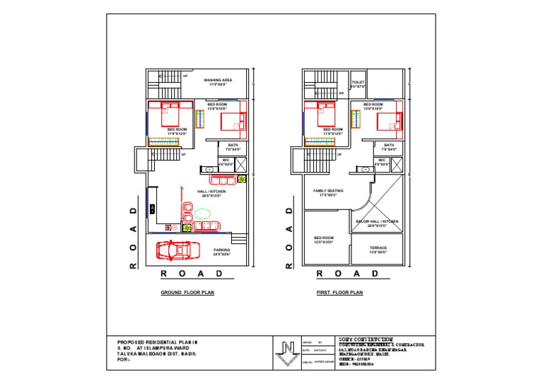 Ground Floor Plan First Floor Plan Job No W1 PDF Home