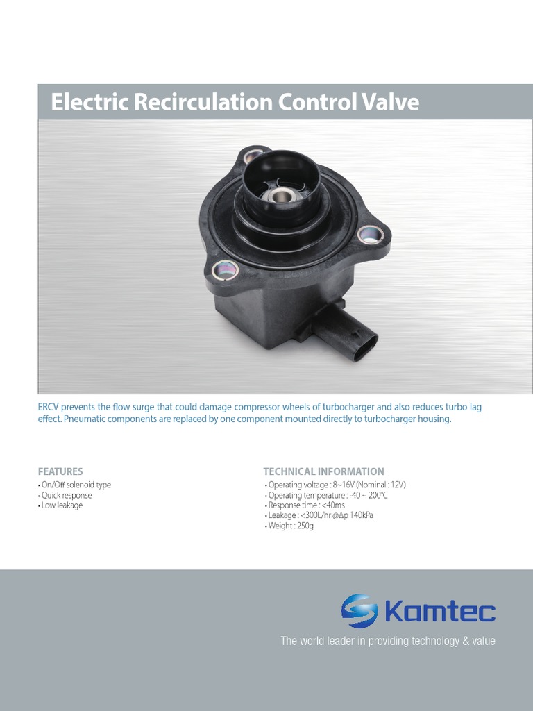 Electric Recirculation Control Valve Overview | PDF | Technology ...