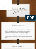 Administrative Law Project: Scope of Article 32: Constitutional Torts in India