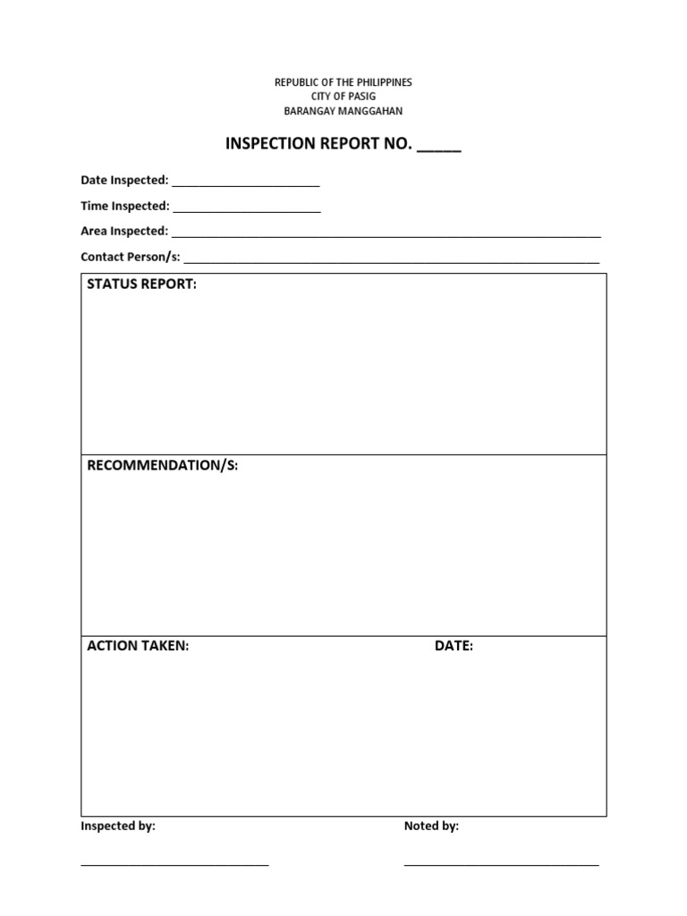 Inspection Report | PDF