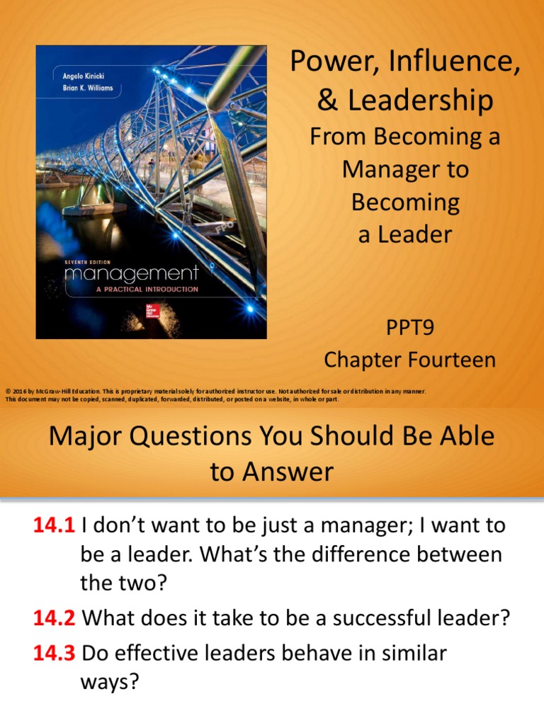Power, Influence, & Leadership: From Becoming A Manager To Becoming A