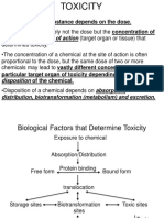 A Toxicant at The Site of Action (Target Organ or Tissue) That