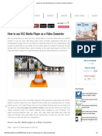 How To Use VLC Media Player As A Video Converter
