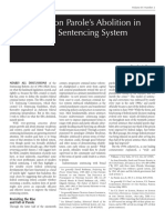 Reflecting On Parole's Abolition in The Federal Sentencing System
