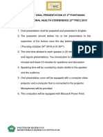 2nd PIHC 2019 Oral Presentation Rules