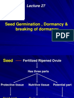 Seed Germination, Dormancy & Breaking of Dormancy