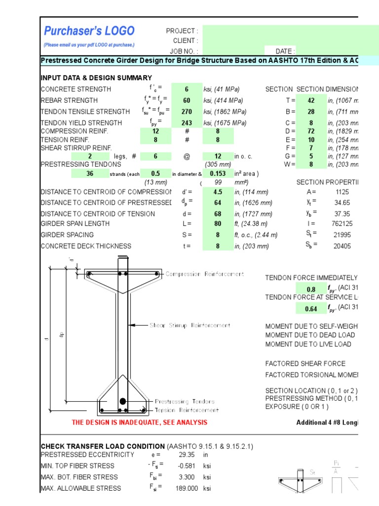 Prestressed Concrete Girder Design For Bridge Structure Based On AASHTO ...