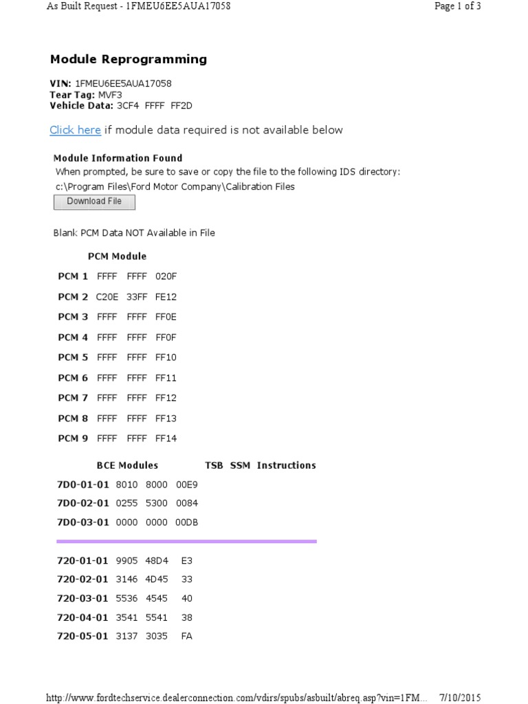 Module Reprogramming: Click Here | PDF
