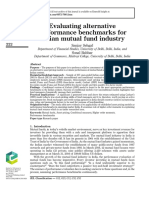 Evaluating Alternative Performance Benchmarks for Indian Mutual Fund Industry