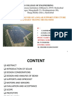 Design and Analysis of a Solar Support Structure and Daily Tilting Mechanism