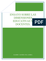 Ensayo de Dimensiones (Educativa y Docente)