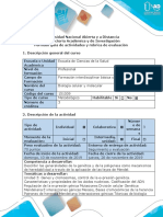 Guía de Actividades y Rúbrica de Evaluación - Tarea 5 - Elaborar Mapa Mental y Participar en El Videojuego Sobre El Flujo y Expresión de La Información Genética