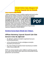 Affiliate Marketing - Affiliate Marketing Eğitimi - Affiliate Marketing Nedir