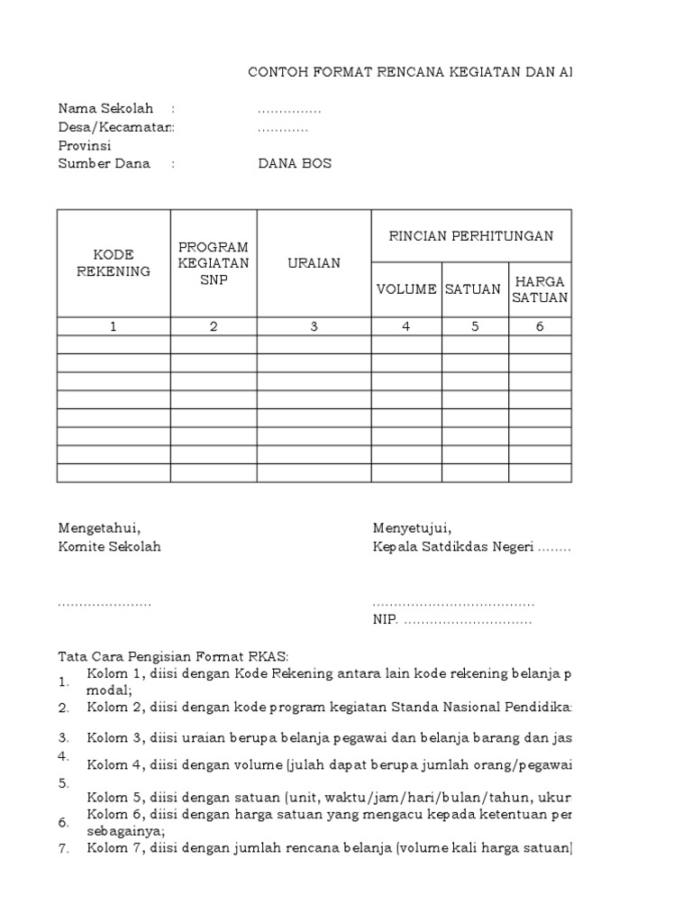 Contoh Format RKAS Sekolah 2025 | PDF | Pengelolaan Keuangan & Uang