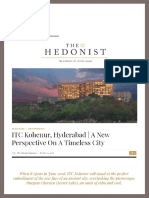 The Hedonist, ITC Kohenur-A New Perspective On A Timeless City, May 29, 2018
