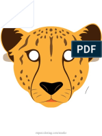 Cheetah Mask Colored Template Paper Craft PDF