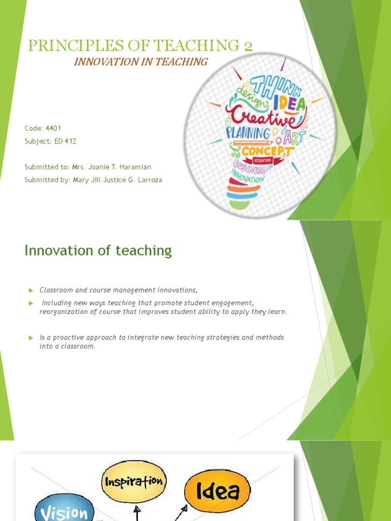 Innovative Teaching Methods Overview | PDF | Teaching Method | Teachers
