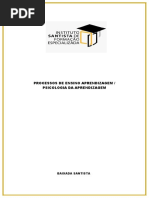 Processo de Ensino Aprendizagem Psicologia Da Aprendizagem