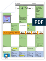 Algebra 1 Unit 4 HW Calendar