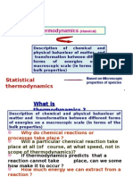 Chemical Thermodynamics - Lectures 1 and 2