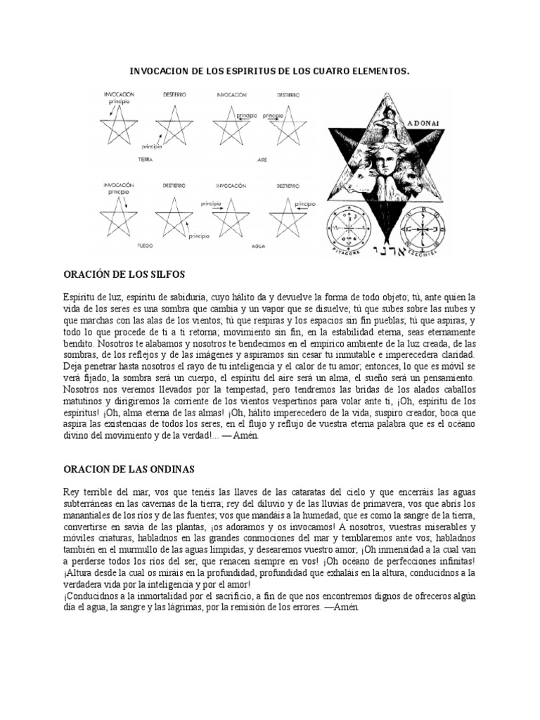 Invocación de los Cuatro Elementos | PDF | Alma | Incendios