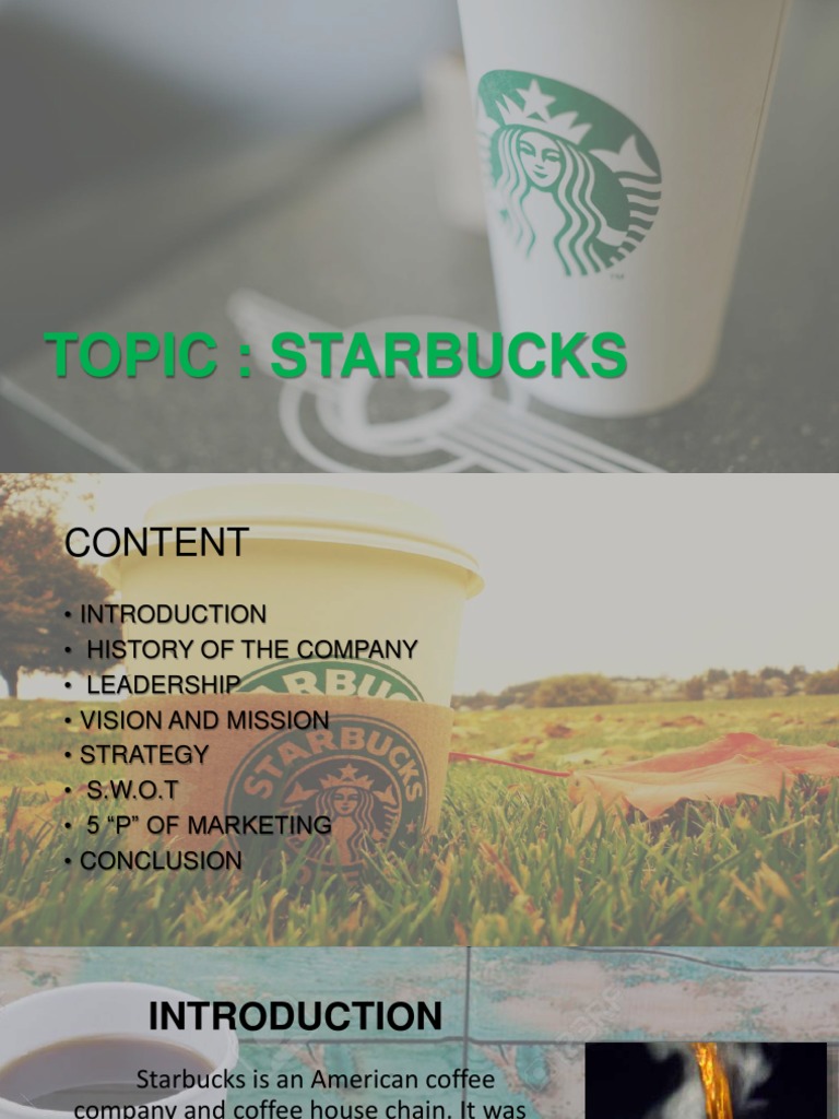 Topic: Starbucks | PDF | Starbucks | Strategic Management