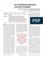 Deposition From Conditioning Shampoo - Optimizing Coacervate Formation