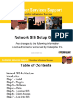 Network SIS Setup Guide: Any Changes To The Following Information Is Not Authorized or Endorsed by Caterpillar Inc