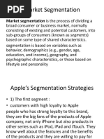 Apple Market Segmentation and Mix