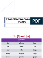 Pronouncing Consonant Words
