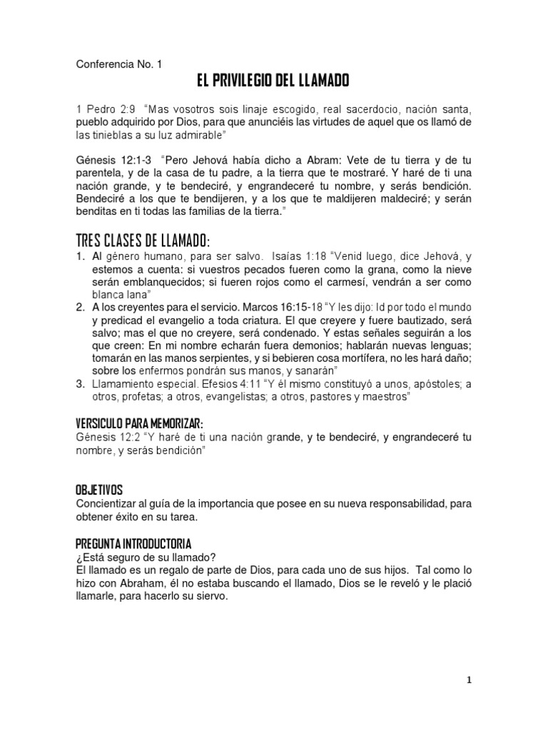 Las claves para responder fielmente al llamado de Dios | PDF | Abrahán ...